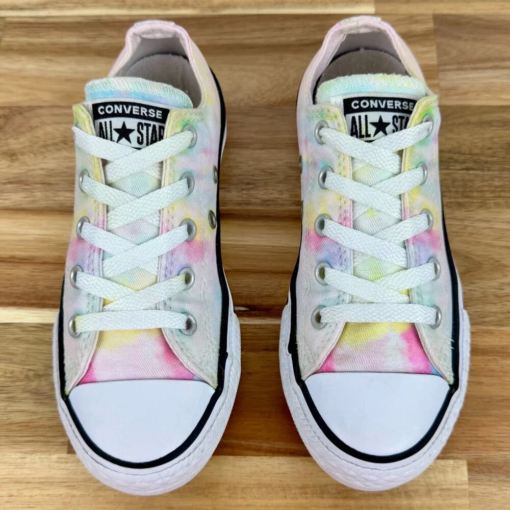 Converse Chuck Taylor All Star Low Top‎ Pastel Tie Dye Sneakers Youth 1 Rainbow